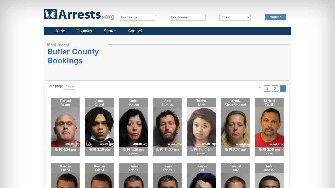 Butler County Arrests and Inmate Search